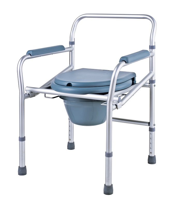 Foldable commode seat