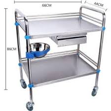 Stainless Steel Dressing Trolley - Image 2